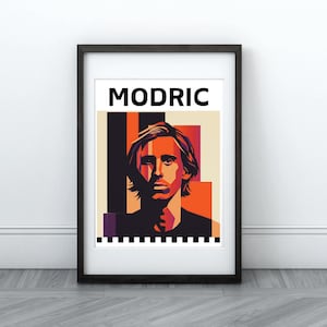 Luka Modrić Digital Print | Real Madrid Art | Instant Download | Printable Wall Art | Football Legend Poster