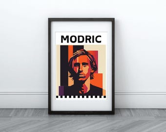 Luka Modrić Digital Print | Real Madrid Art | Instant Download | Printable Wall Art | Football Legend Poster
