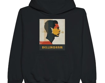 Jude Bellingham Kids Sweatshirt | Real Madrid & England Soccer Hoodie | Youth Football Apparel for Young Fans