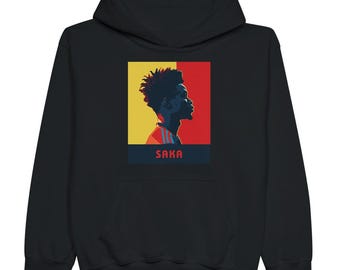 Sudadera infantil Bukayo Saka / Sudadera con capucha juvenil de fútbol del Arsenal / Regalo para jóvenes aficionados al fútbol