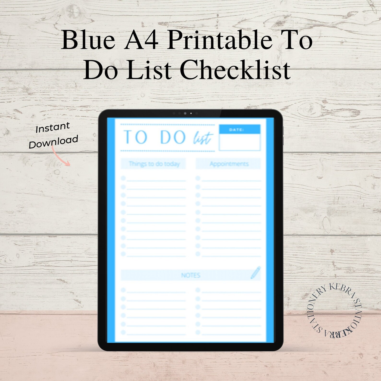 Blue A4 Printable to Do List - for Instant Download - Etsy