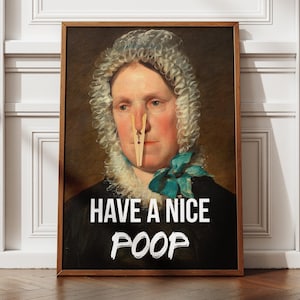 Arte alterado, arte divertido para la pared del baño, haz caca, impresión de arte alterado, arte divertido para la pared, arte humorístico para la pared, arte con citas, arte peculiar para la pared