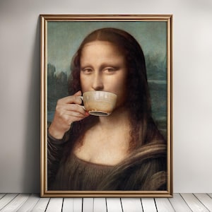 Coffee and Mona Lisa - Etsy