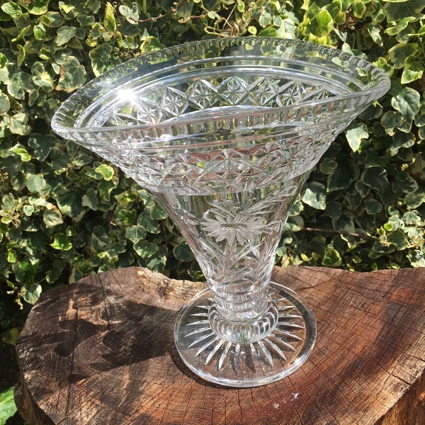 Lead Crystal Vase Etsy UK