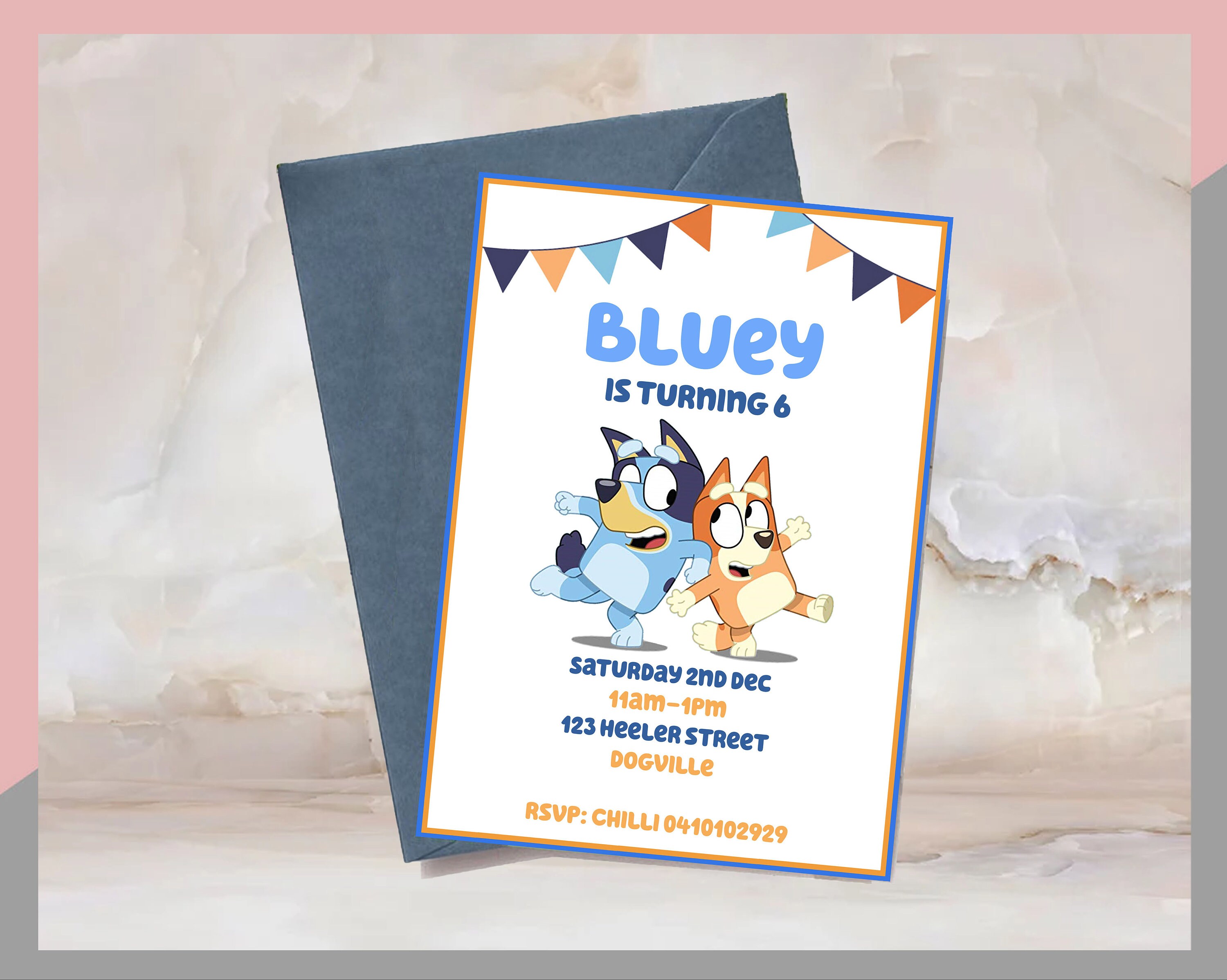 Bluey Invitations - Etsy