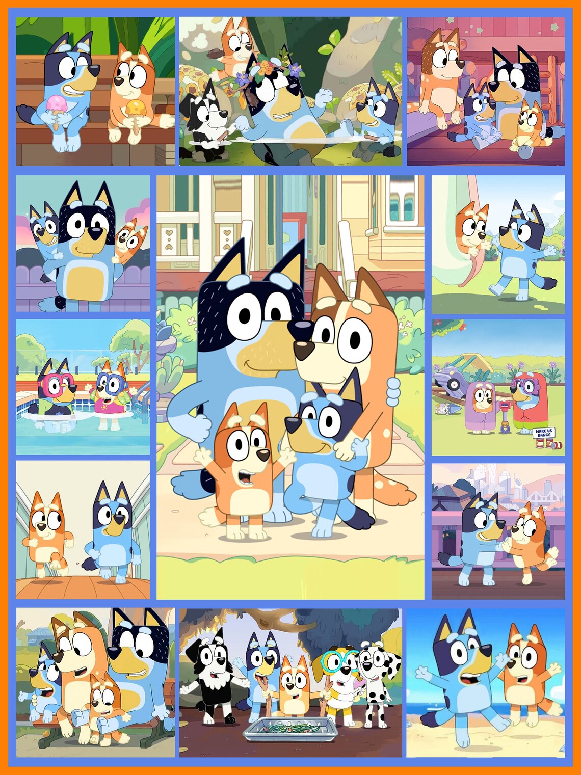 Bluey Blanket / Custom Blanket / Personalised Bluey Blanket / Etsy