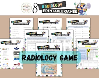 Printable 8 Radiology Game Bundle |  Rad Tech Week Games (PDF Download)