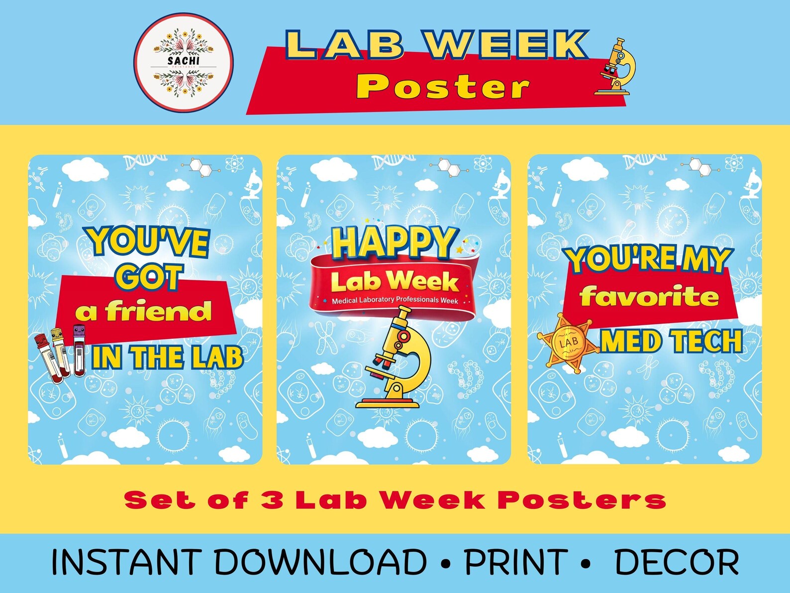 Lab Week Fun Facts Worksheet.pdf Lab Story Lab Week Posters (set of 3) | Lab Week 2026 (PDF Download) - Etsy