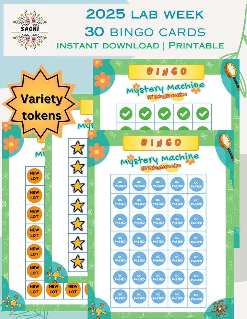 Printable 2025 Lab Week Bingo Game | Medical Laboratory Games | Lab ...