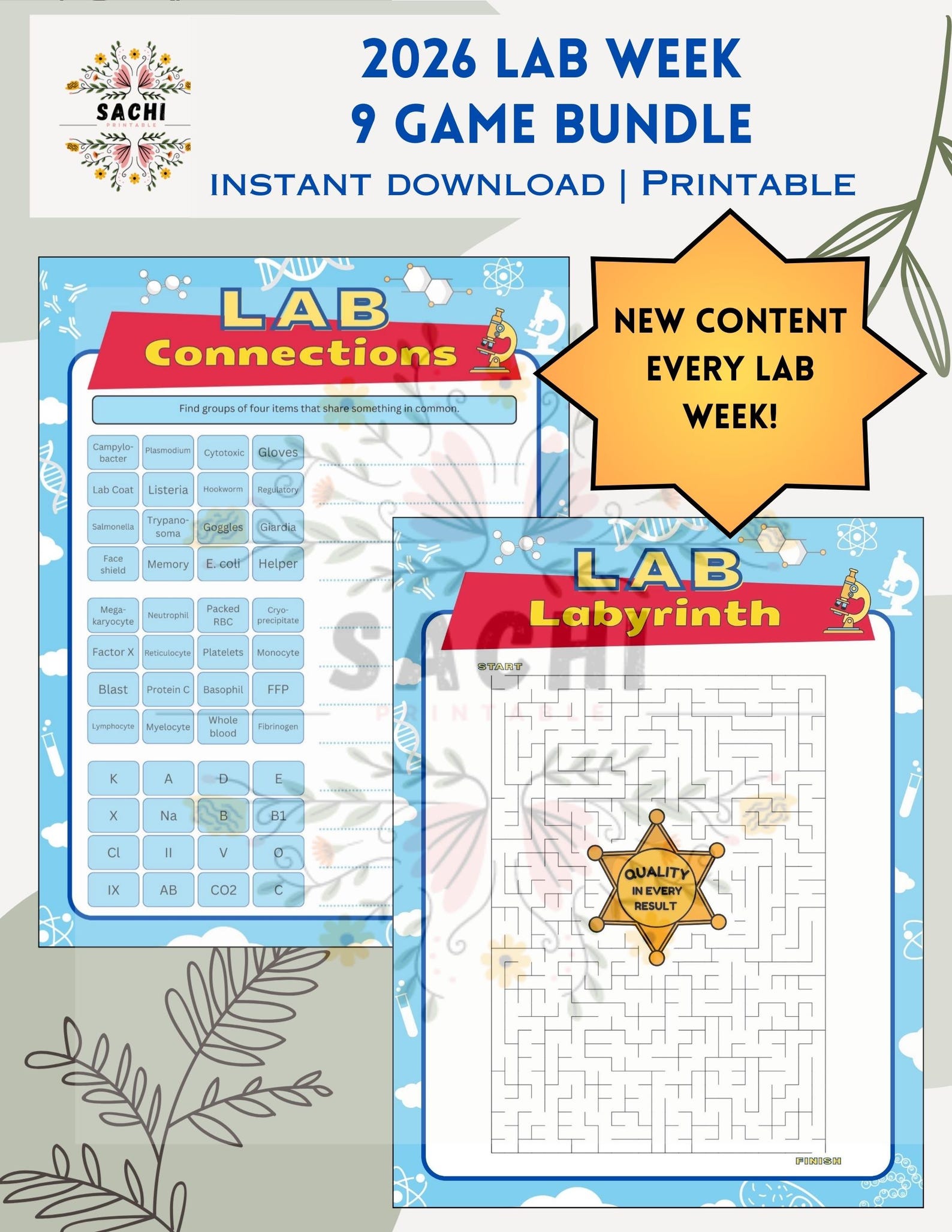 9 Lab Week Games Bundle | 2026 Lab Story | Lab Week Puzzles | Lab Week ...