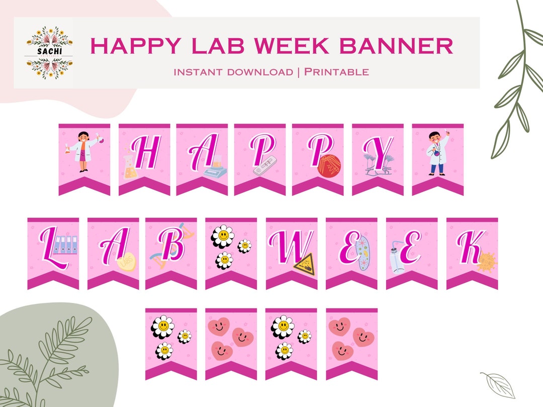 Happy Lab Week Banner Printable Lab Week 2024 Lab Week Activities - Etsy
