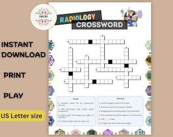 Printable Radiology Crossword |  2025 The Kaleidoscope of Radiologic Technology | Rad Tech Week Activity (PDF Download)