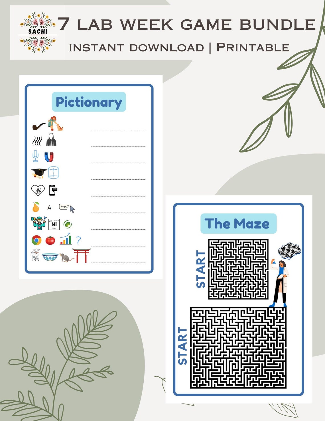Printable Lab Week Games Bundle | Medical Laboratory Games | Lab Week Activities - Etsy