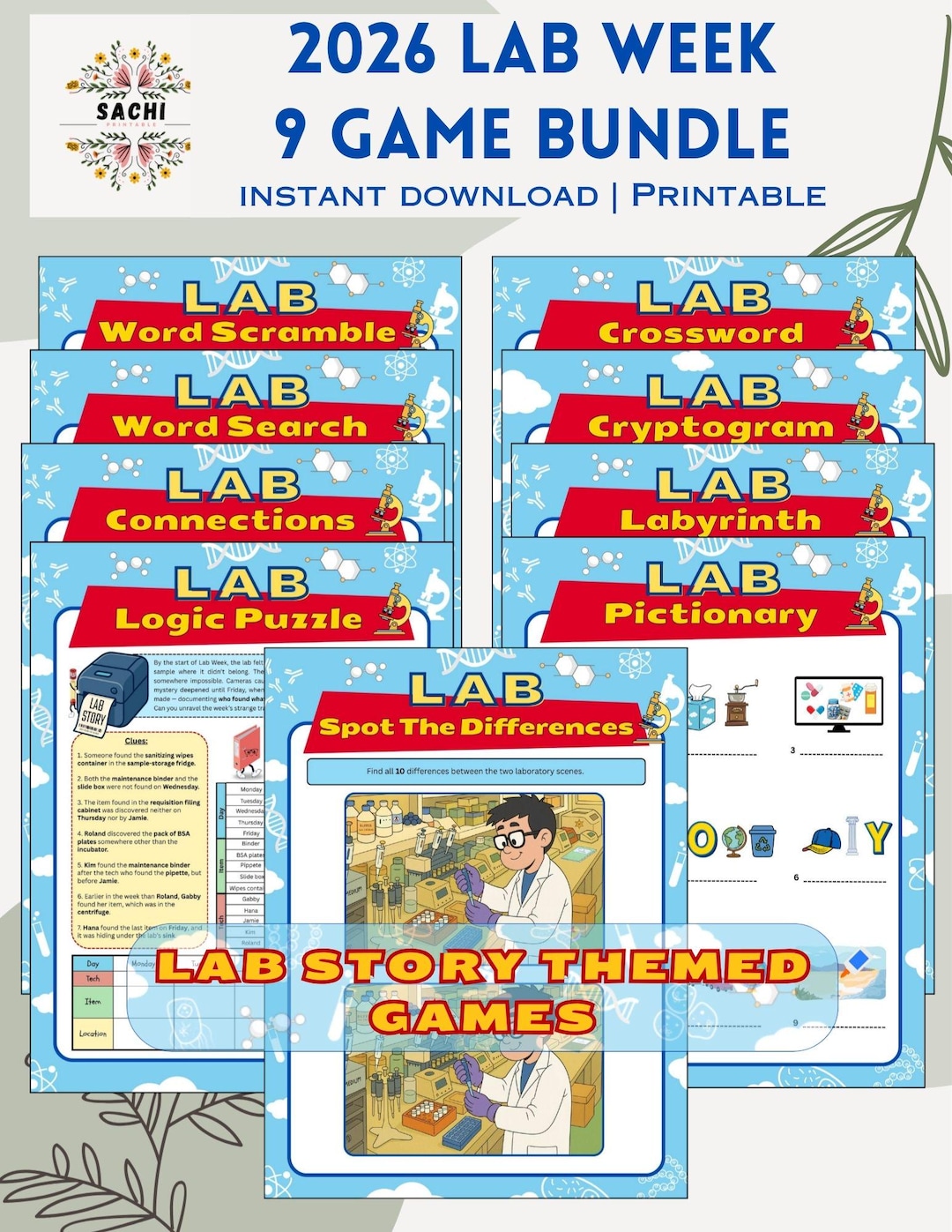 Lab Week Trivia Questions 9 Lab Week Games Bundle | 2026 Lab Story | Lab Week Puzzles | Lab Week ...