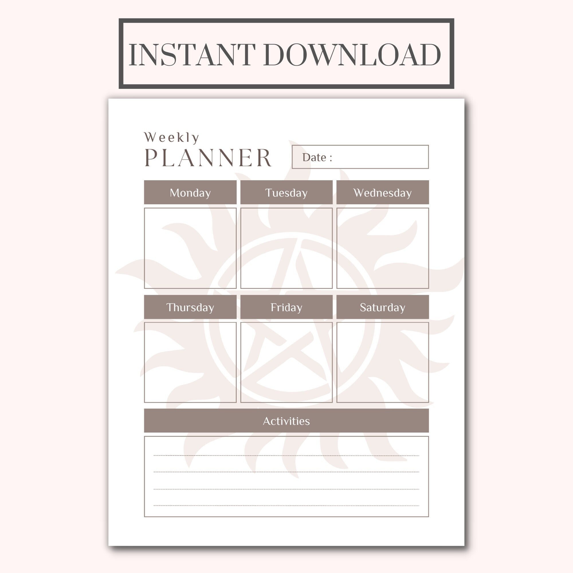 PRINTABLE Supernatural Planner Page Journal Page | Etsy