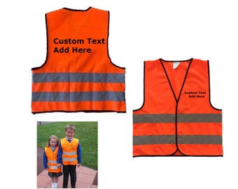 2pcs/pack Personalized Custom Printed Text Logo Kids Reflective Safety Vest School Children Training Breathable Vest