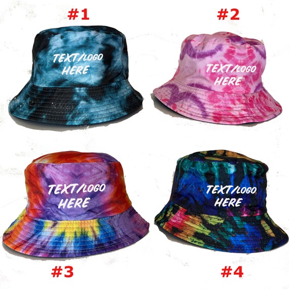 Custom Logo / Text, Personalization Tie Dye Bucket Hat  display picture 1
