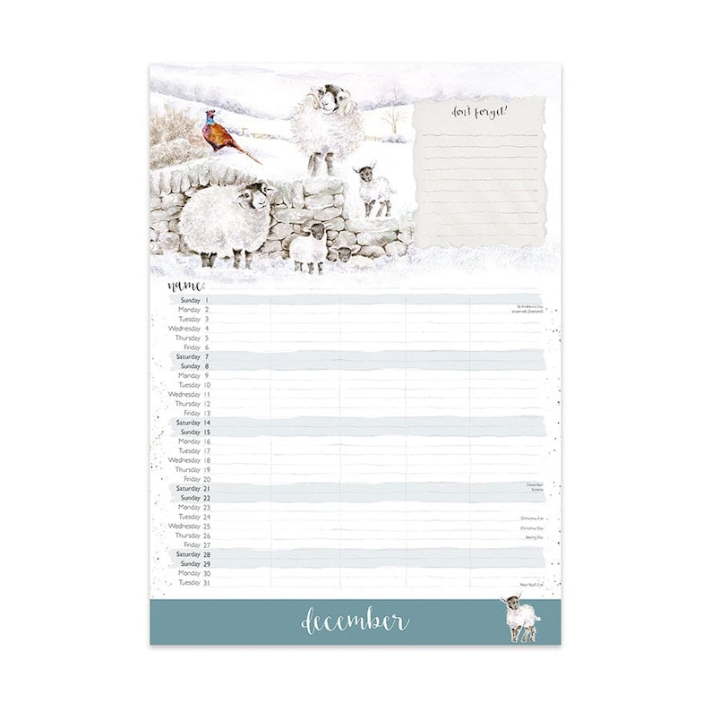 The Country Set 2024 Family Calendar Etsy UK