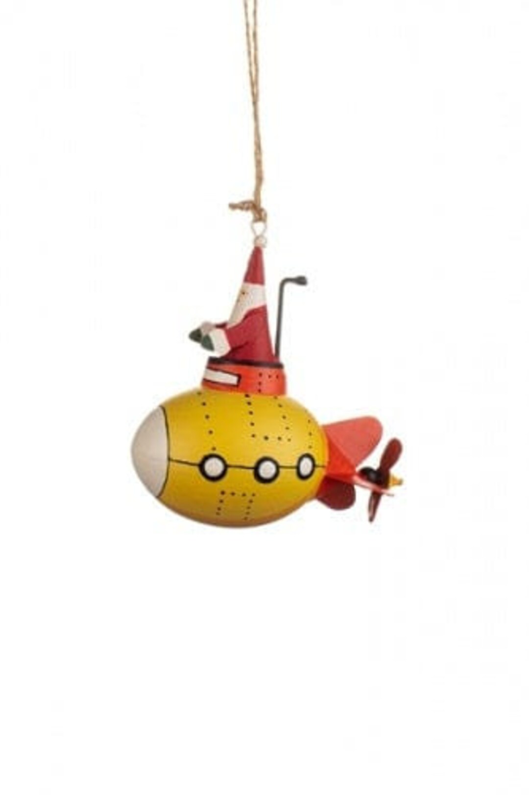 Santa in Yellow Submarine Christmas Tree Decoration Etsy