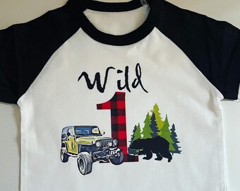 Jeep First Birthday shirt, Wild One