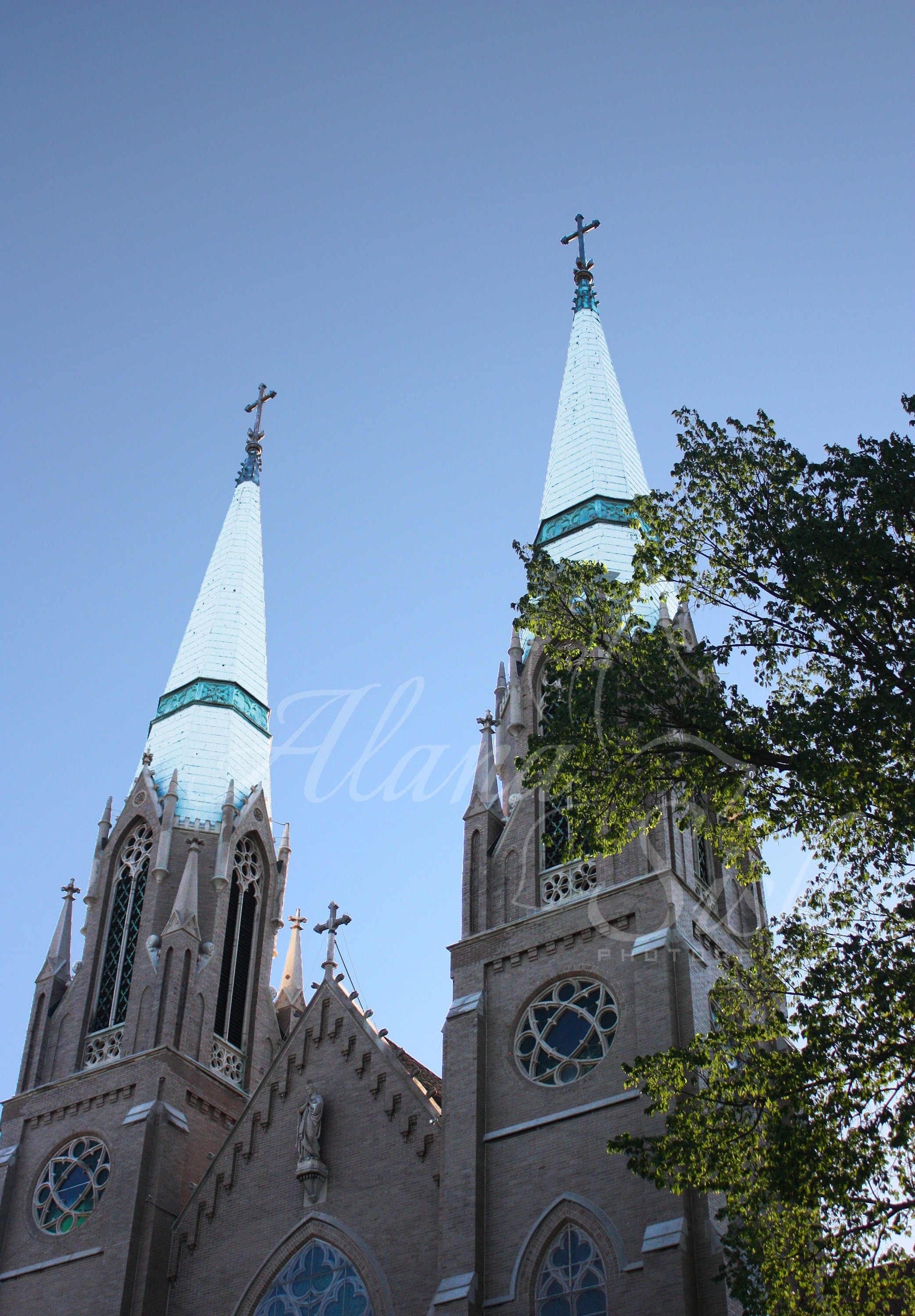Church Steeple Printable Religious Wall Art Cross - Etsy