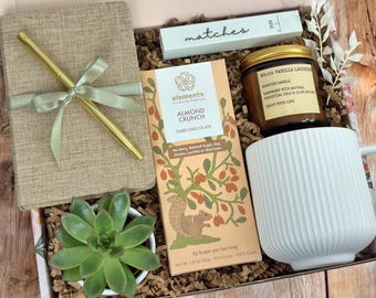 Thank You Gift Box: Gift with Mug and Tea with Honey- Appreciation Gift Basket