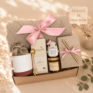 Graduation Gift Box, Congratulations Gift, Phd Graduation Gift, College Grad Gift, College Graduation, Grad Gifts, Congrats Gift Box Potato w Pink Bow