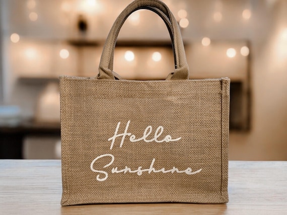 Burlap Tote Bag, Bridesmaid Tote, Reusable Gift Bag, Bachelorette Gifts, Girls Trip Gifts, Bridesmaid Gifts, Jute Bag, Beach Tote Bag