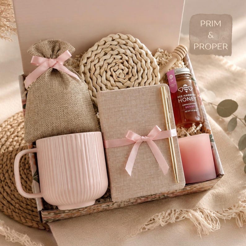 Bridal Shower Gift Set: Wedding Gift for the Bride, Tea Set or Blanket - Personalized Card Prim and Proper