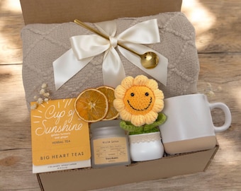 Sunshine Care Package, You are My Sunshine, Daily Affirmations, Get Well Soon, Thinking of You, Mental Health, Crochet Sunflower