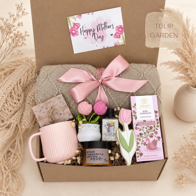 Pamper Care Package, Gifts for Mom, Best Mom Ever Gifts, Mother’s Day Gifts Tulip Garden