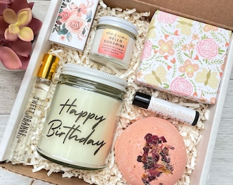 Happy Birthday Gift Box for her, Birthday gift for friend, Spa Gift Set, Gift for Best Friend, Care Package, Self care gift box