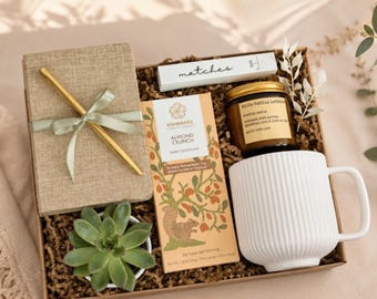 Thank You Gift Box: Gift with Mug and Tea with Honey- Appreciation Gift Basket
