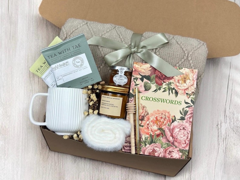 Crochet Sunflower Gift Box: Self Care Package for Mom April Showers