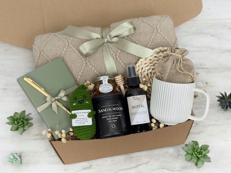 Self Care Gift Box: Tea, Succulent & Personalized Card You’re a Big Dill