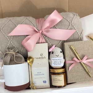 Bridal Shower Gift Set: Wedding Gift for the Bride, Tea Set or Blanket - Personalized Card Potato w Pink Bow