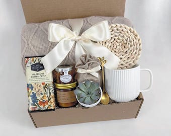 Sending Hugs Gift Box: Care Package with Succulent, Personalized Card