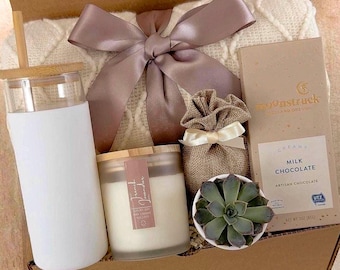 Hygge Gift Box: Cozy Care Package with Succulent and Candle