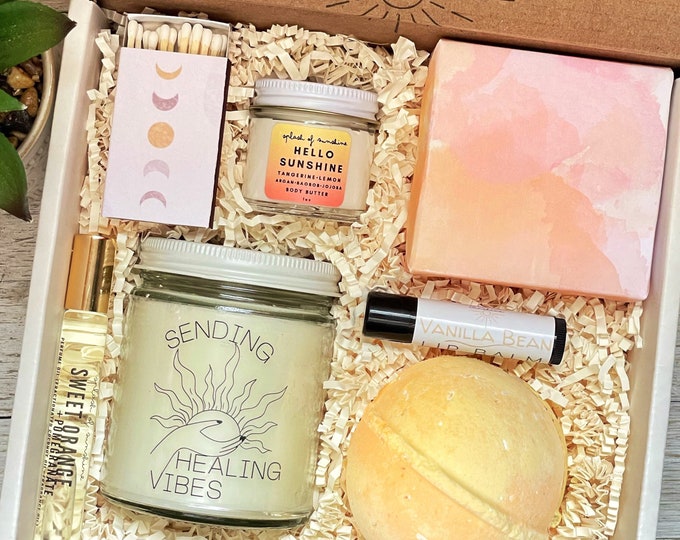 Send HEALING VIBES giftbox | Post surgery gift | hug in a box | Thinking of you