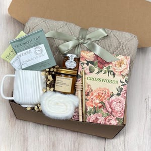 Self Care Gift Box: Tea, Succulent & Personalized Card April Showers