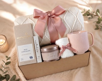 Sending Hugs and Love Gift Basket, Sympathy Baskrt for Loss, Encouragement Gift for Her