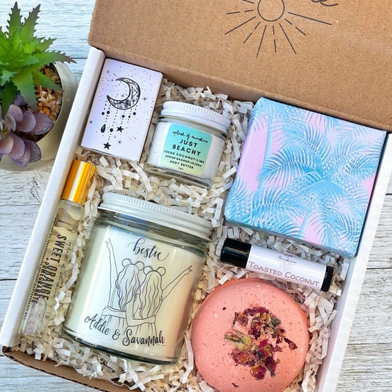 Best Friend Gift Box Personalized Gift Set Coconut Wax 