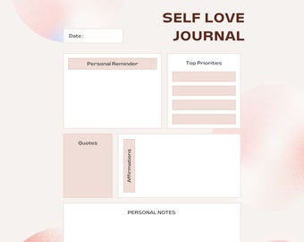 Organiseer uw organisatie en geef prioriteit aan zelfzorg met onze Self Love Digital Planner - Direct downloaden