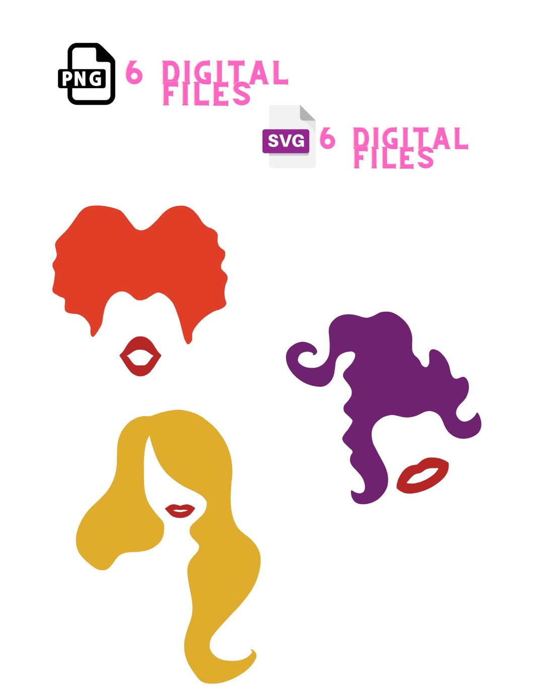 Sanderson Sisters Hair PNG and SVG FILES Etsy