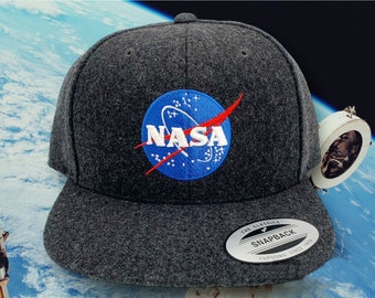 NASA 3D Cap Embroidered  Logo limited Custom Yupoong Adult Melton Wool Cap