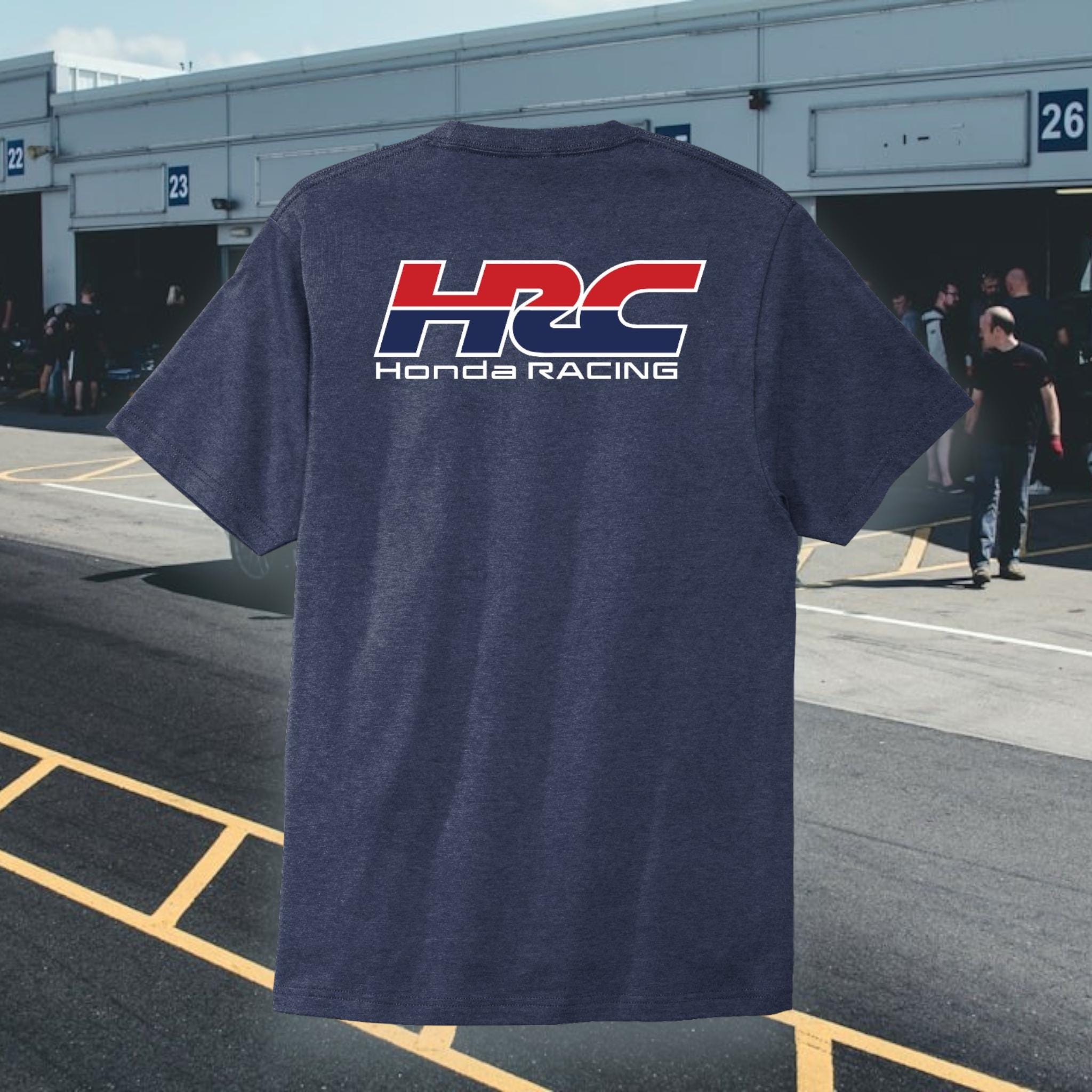 HRC Honda Racing T-shirt: Heavyweight Cotton V-tec Tee - Etsy