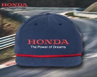 Vintage Honda power of Dreams Racing  Embroidered - Retro Rope Snap Back