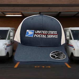 USPS Embroidered Trucker Cap: Flexfit 110® Mesh-Back