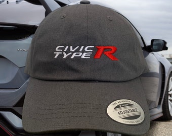 Civic Type R  Embroidered  YP Classics - Classic Dad Hat Cap Honda Racing Cap V-Tec