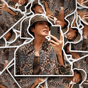 Pegatina para selfies de J-Hope Paris / Pegatinas Hobi / Pegatina Hobicore / Hobi / Vinilo para computadora portátil, vaso, teléfono
